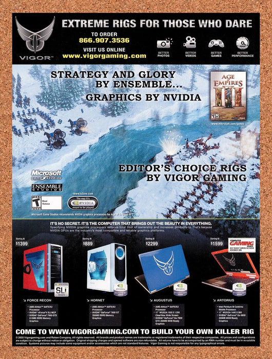 2006 Age Of Empires III Vigor Gaming Rigs Original Ad v3 - for just $17.99! 