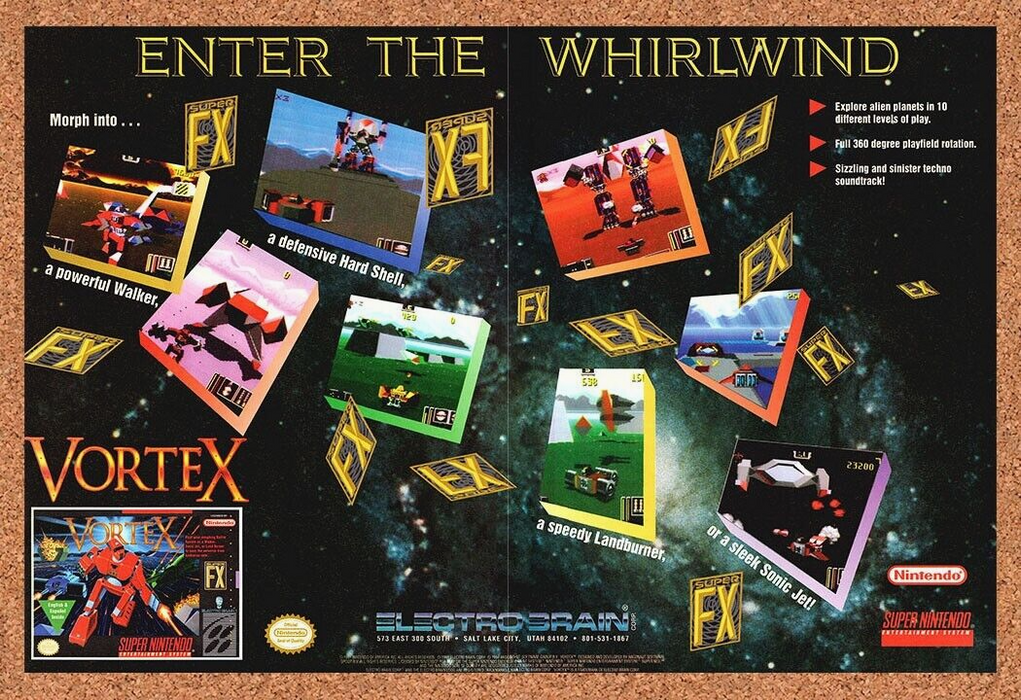 1994 Vortex SNES Original Super NES Ad - for just $21.49! 