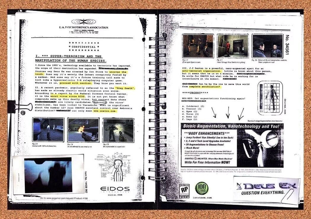 2002 Deus Ex PC Original Ad v1 - for just $21.49! 