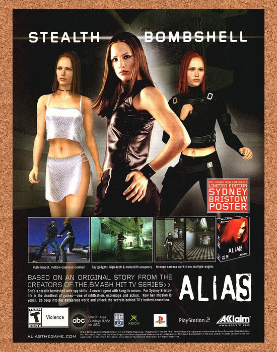 2004 Alias PS2 Original Jennifer Garner Ad - for just $17.99! 