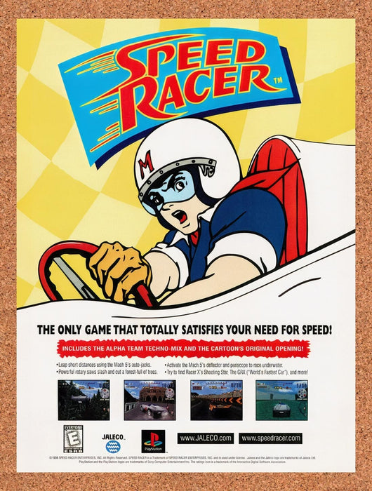 1998 Speed Racer PS1 Original Ad v3 - for just $18.29! 