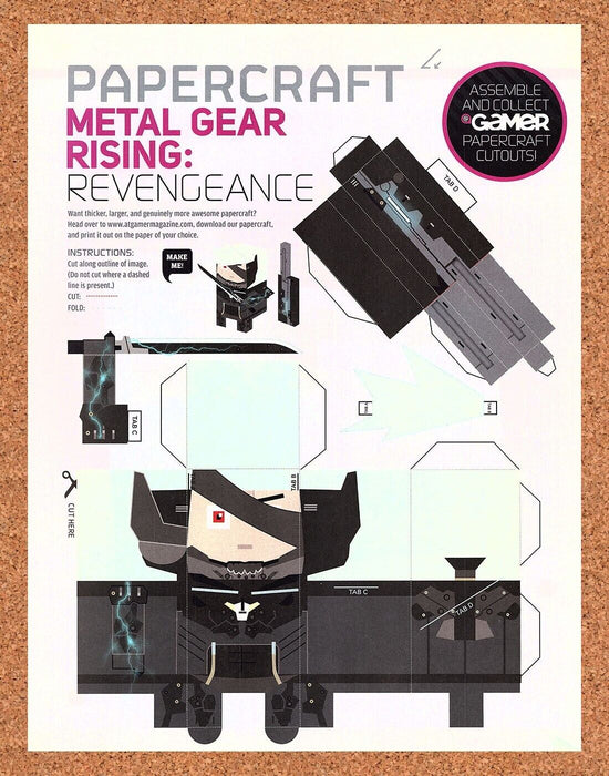 2012 Metal Gear Rising PaperCraft Original Collectible Promo Ad v3 - for just $17.99! 