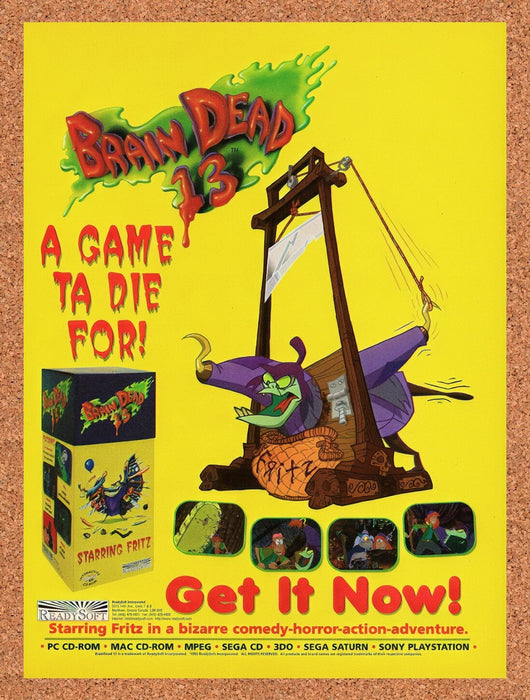 1995 Brain Dead 13 PC Original Ad v7 - for just $17.99! 