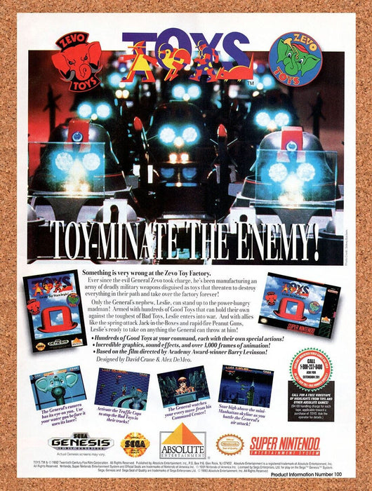 1993 Toys SNES Original Ad v1 - for just $17.99! 
