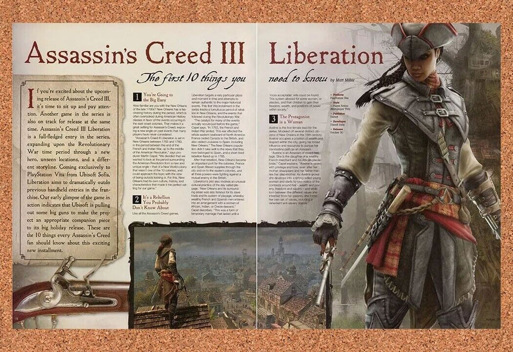 2014 Assassin's Creed III PS Vita Original Review Ad - for just $21.49! 