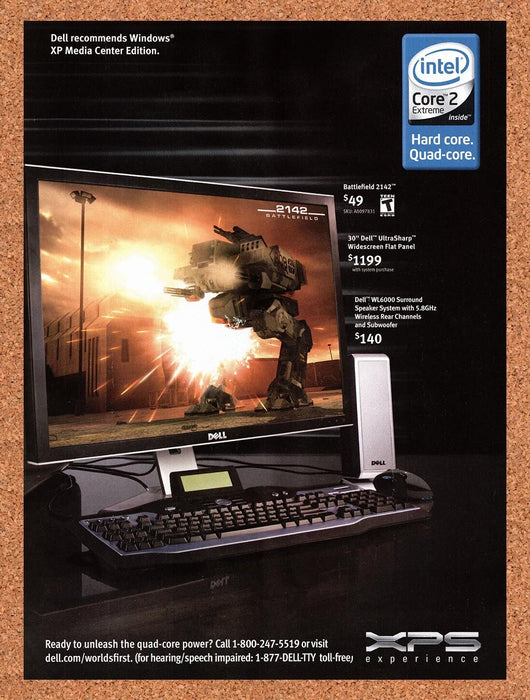 2007 Battlefield 2142 Dell XPS 710 Original Ad v5 - for just $17.99! 