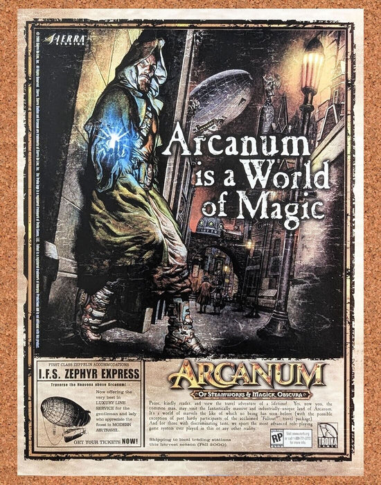 2002 Arcanum Steamworks And Magick PC Original Ad - for just $17.99! 