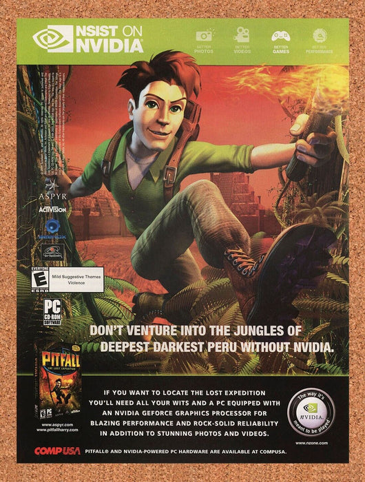 2006 Pitfall PC Original COMP USA Ad - for just $19.49! 
