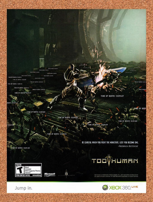 2008 Too Human Xbox 360 Original Ad v1 - for just $17.99! 