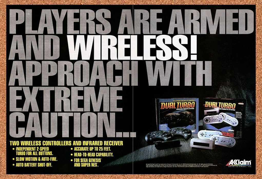 1993 Nintendo SNES Dual Turbo Controller Original Ad v6 - for just $21.49! 