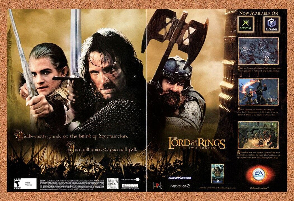 2003 Lord Of The Rings The Two Towers Xbox Original Ad - for just $21.49! 