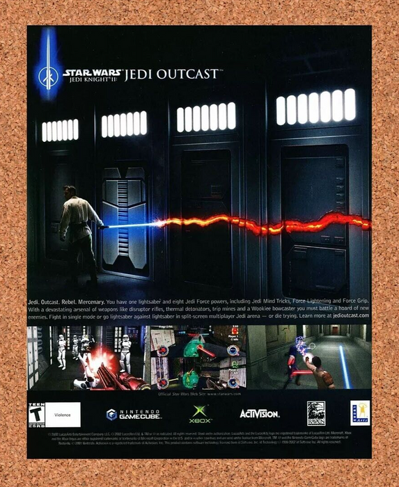 2002 Star Wars Jedi Knight 2 Xbox Jedi Outcast Original Ad - for just $17.99! 