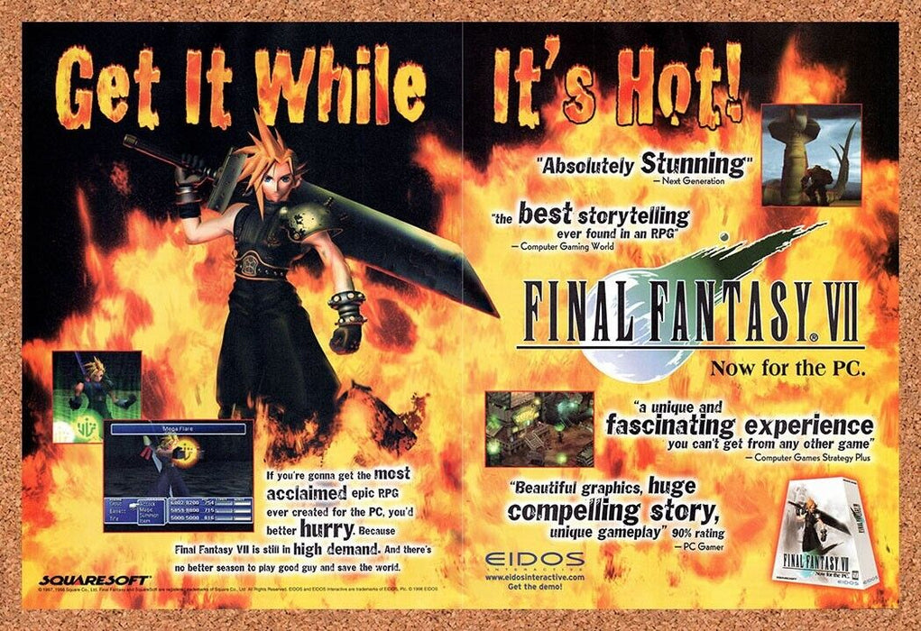 1997 Final Fantasy VII PC Original Ad v2 - for just $24.49! 