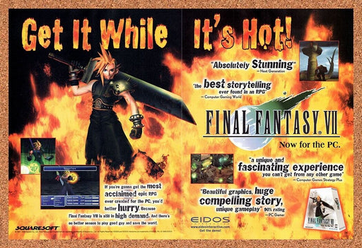 1997 Final Fantasy VII PC Original Ad v2 - for just $24.49! 