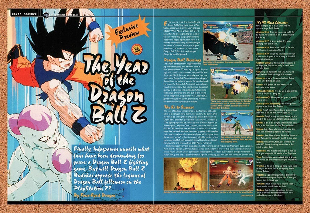 2002 Dragonball Z Budokai PS2 Original Ad vr1 - for just $23.99! 