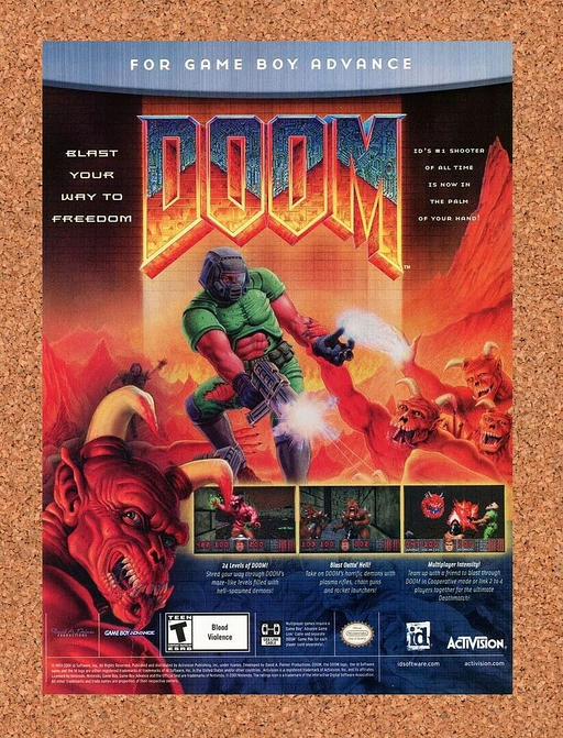 2003 Doom GBA Gameboy Advance Original Ad - for just $17.99! 