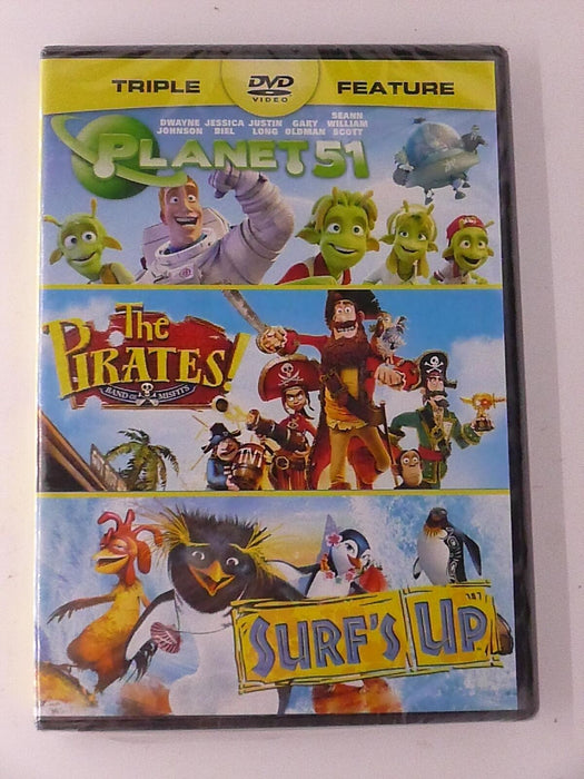 Planet 51, The Pirates, Surfs Up (DVD, triple feature) - NEW24 - for just $2.50! 