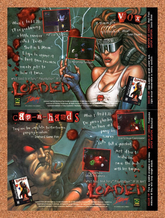 1995 Loaded Vox Cap N Hands Original 2-Part Ad v1 - for just $18.49! 