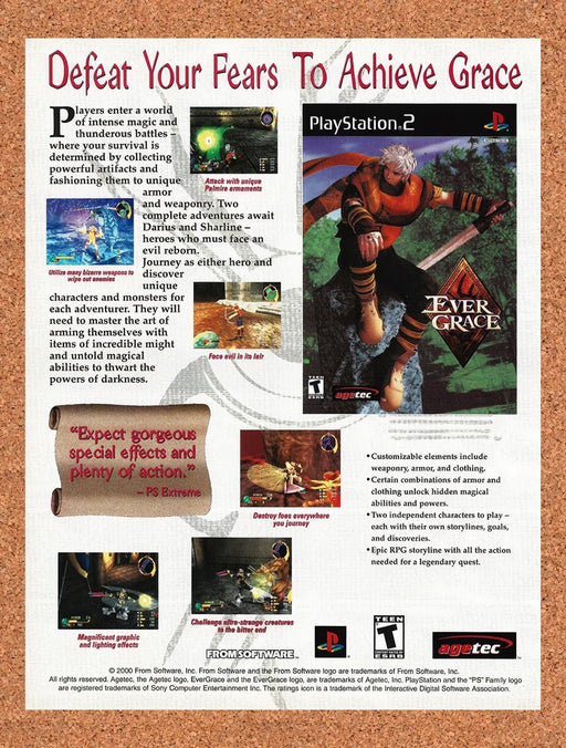 2000 EverGrace PS2 Original Advertisement v1 - for just $19.49! 