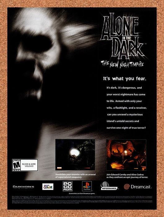 2001 Alone In The Dark PS1 Original Ad v6 - for just $16.57! 