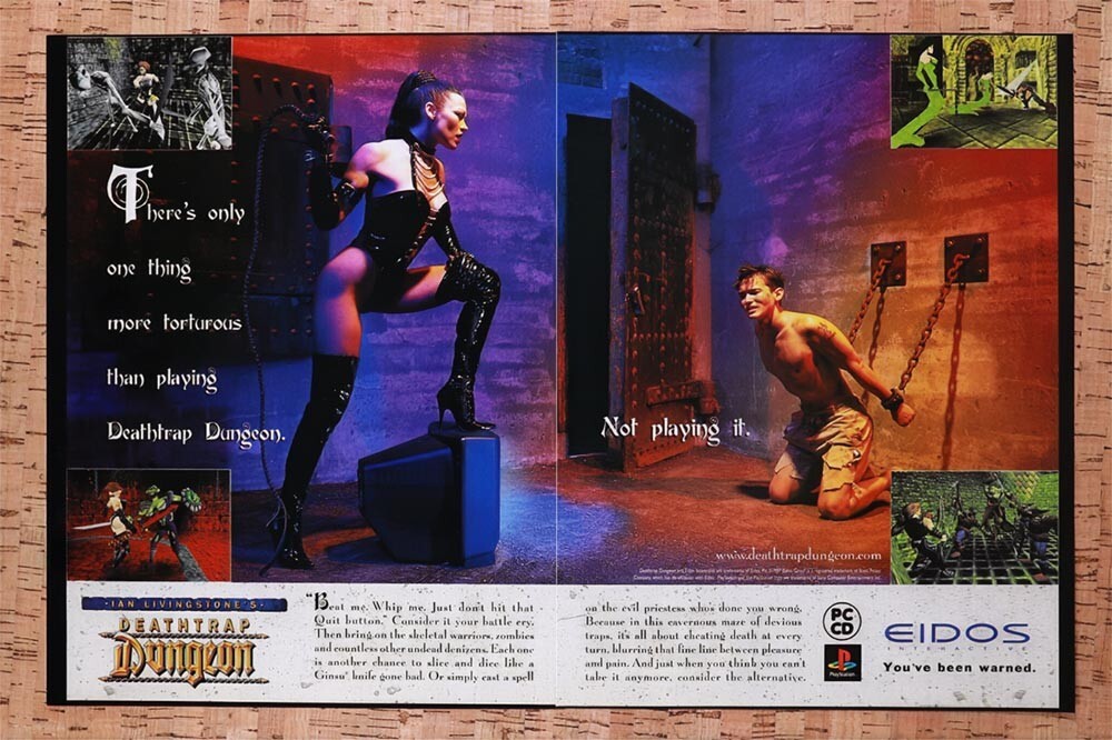 1998 Deathtrap Dungeon PS1 Original Ad v4 - for just $21.49! 