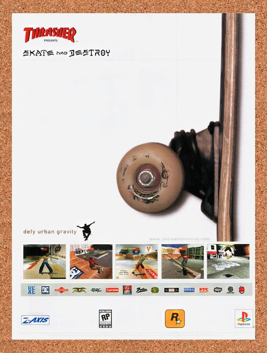 1999 Thrasher Skate And Destroy PS1 Original Ad v1 - for just $17.99! 