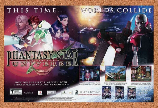 2007 Phantasy Star Universe PS2 Original Ad - for just $21.49! 