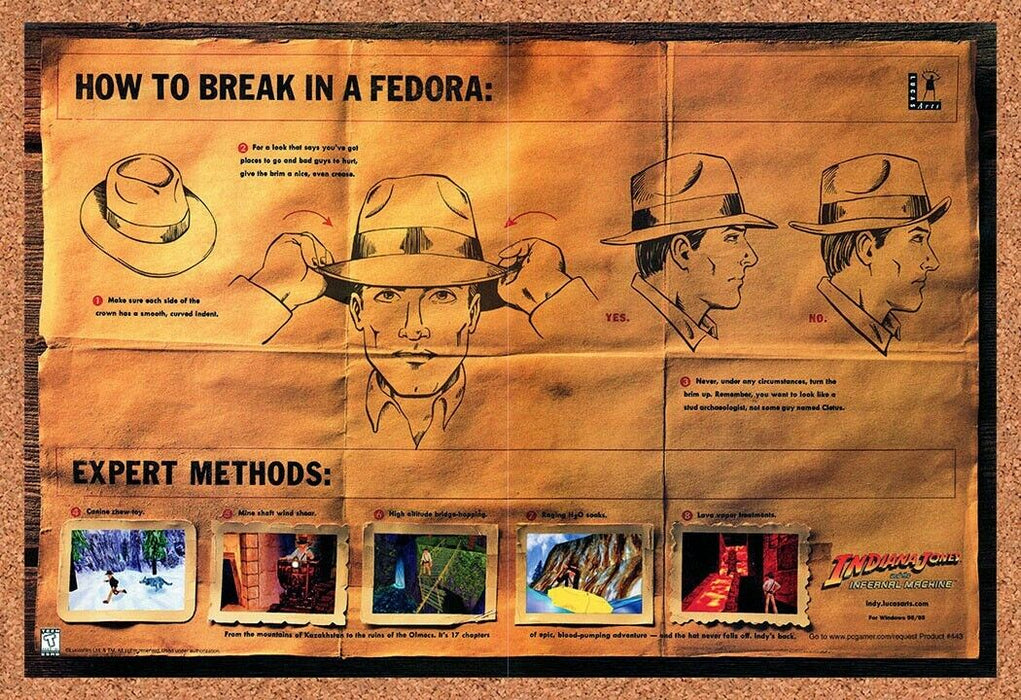 2002 Indiana Jones Infernal Machine Fedora Original Ad v2 - for just $21.49! 