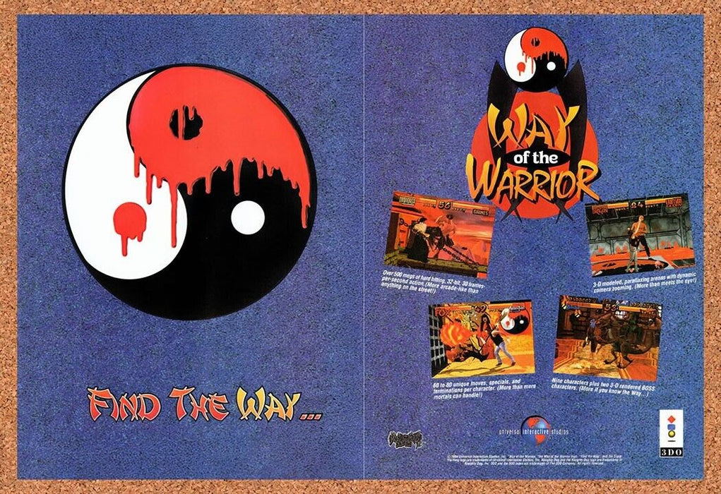1994 Way Of The Warrior 3DO Original Ad v1 - for just $21.49! 