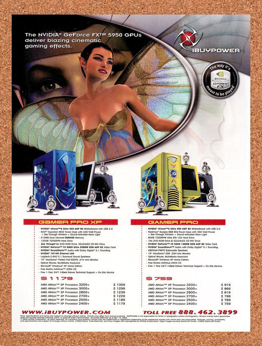 2004 nVidia GeForce FX iBuyPower PCs Original Ad v4 - for just $17.99! 