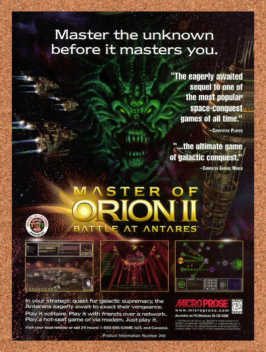 1997 Master Of Orion II Battle At Antares PC Original Ad v1 - for just $17.99! 