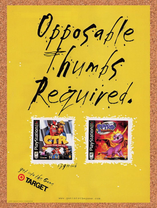 1999 Sony PS1 Games At Target Original Ad v11 - for just $17.99! 