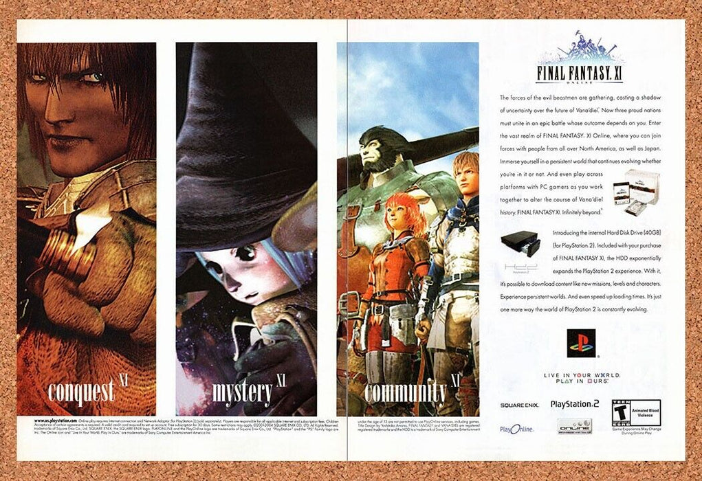 2004 Final Fantasy XI Online PS2 Original Ad - for just $21.49! 