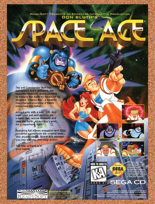 1995 Space Ace Genesis Original Ad v2 - for just $17.99! 