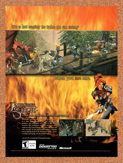 2002 Dungeon Siege PC Original Ad v6 - for just $17.99! 