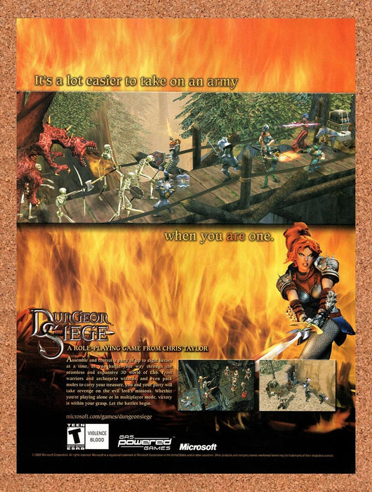 2002 Dungeon Siege PC Original Ad v6 - for just $17.99! 