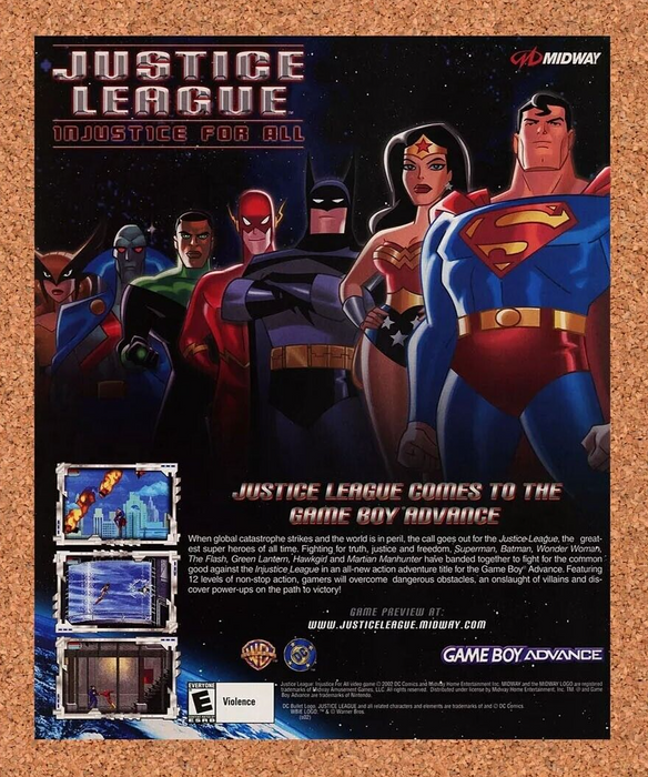 2006 Justice League Injustice For All GBA Original Ad - for just $17.99! 