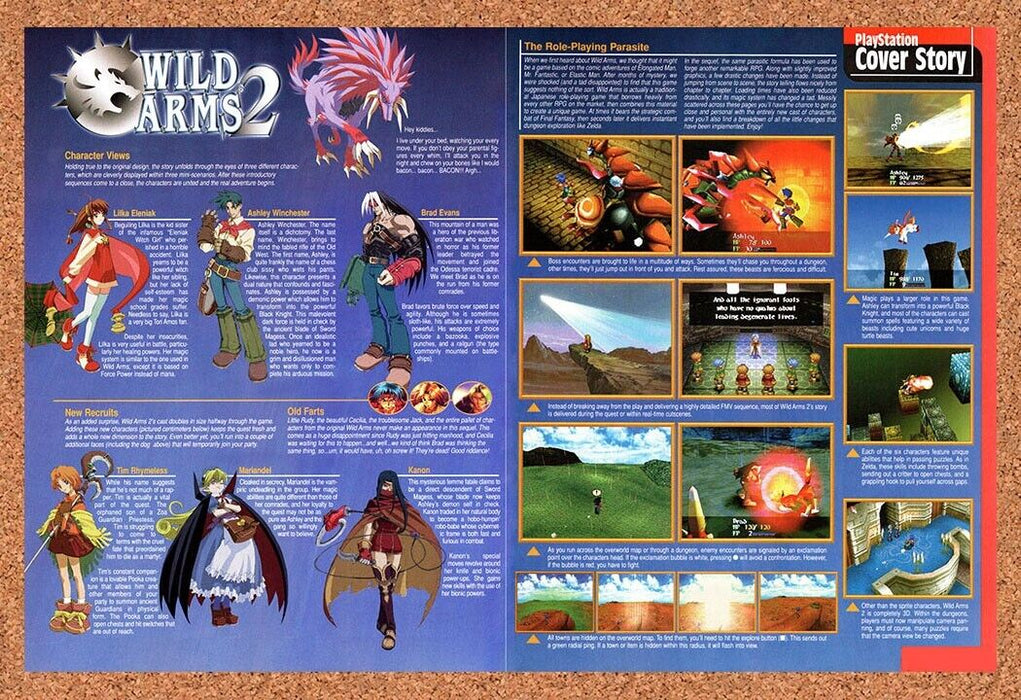 2000 Wild Arms 2 PS1 Original Ad v2 - for just $21.49! 