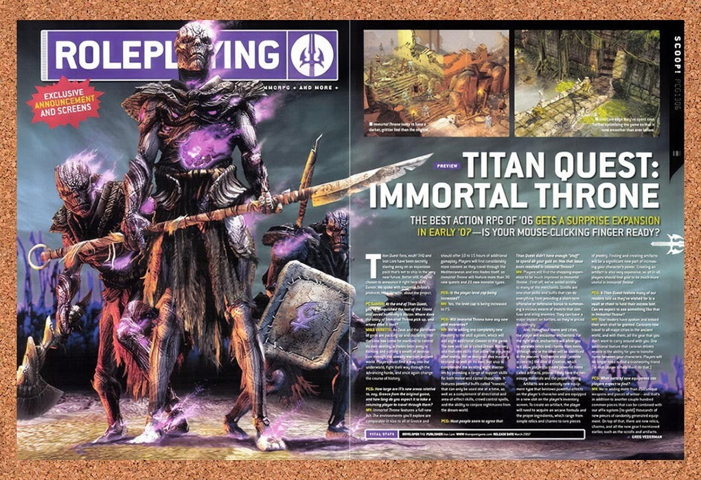 2006 Titan Quest Immortal Throne PC Original Ad vr2 - for just $23.99! 