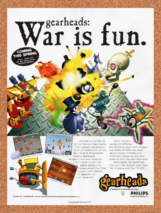 1996 Gearheads PC Original Ad v1 - for just $17.99! 