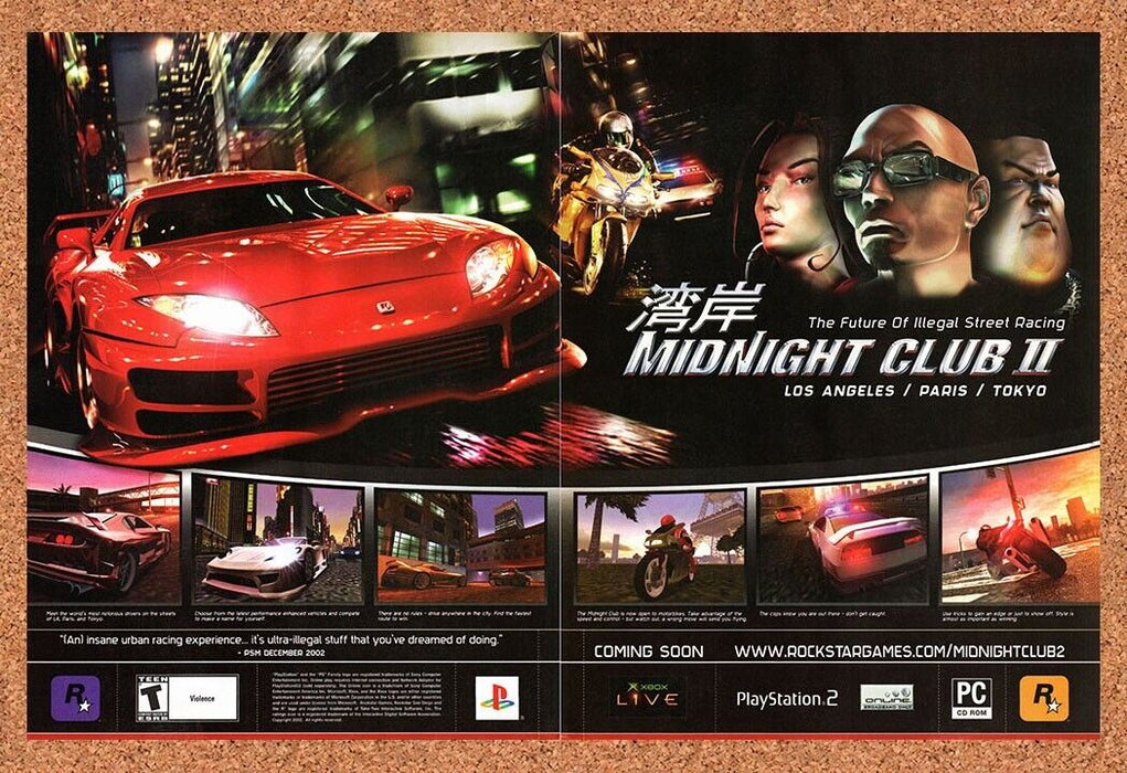 2003 Midnight Club II PS2 Original Ad v1 - for just $21.49! 