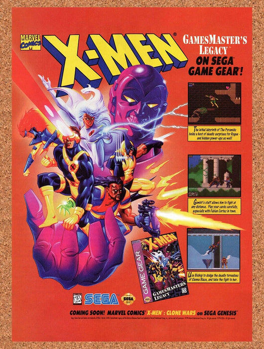 1995 X-Men Gamemasters Legacy Game Gear Original Ad v1 - for just $16.19! 