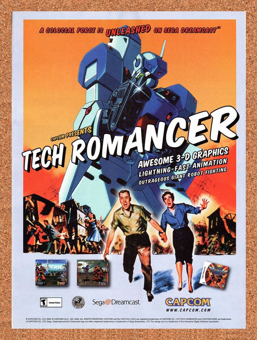2000 Tech Romancer Dreamcast Original Ad v3 - for just $17.99! 