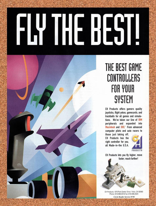1994 CH Products Macintosh Video Game Peripherals Original Ad v3 - for just $17.99! 