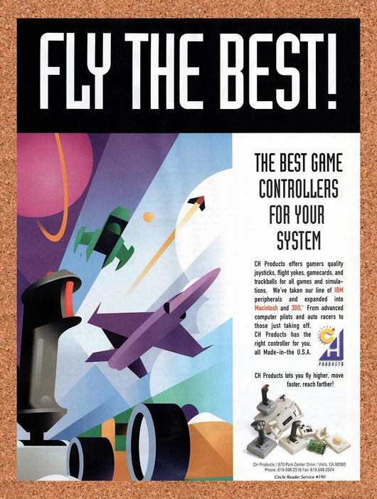 1994 CH Products Macintosh Video Game Peripherals Original Ad v3 - for just $17.99! 