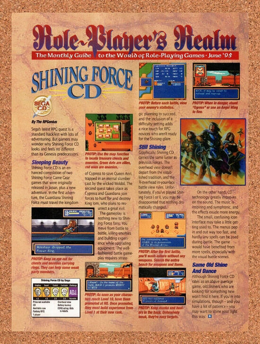 1995 Shining Force CD Sega CD Original Ad v1 - for just $17.99! 