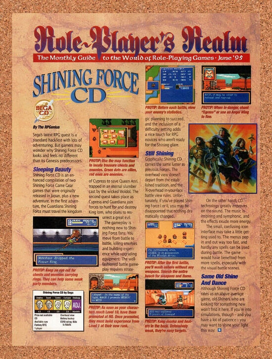 1995 Shining Force CD Sega CD Original Ad v1 - for just $17.99! 