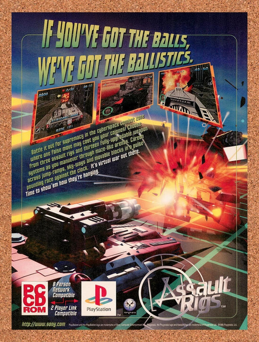 1996 Assault Rigs PS1 Original Ad v1 - for just $17.99! 