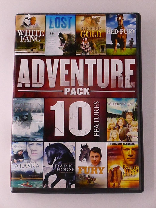 Adventure Pack - White Fang, Fury, Rugged Gold, To Brave A.. (DVD, 10 film) - K5 - for just $2.99! 