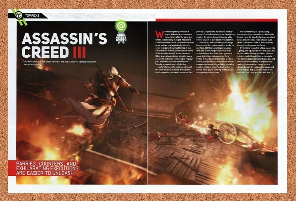 2014 Assassin's Creed III Xbox 360 Original Review Ad - for just $22.49! 